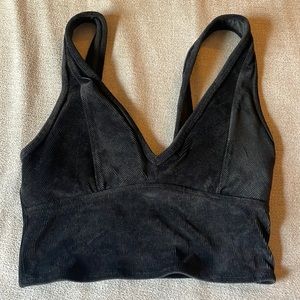 Black gilly hicks bralette, velvet like material